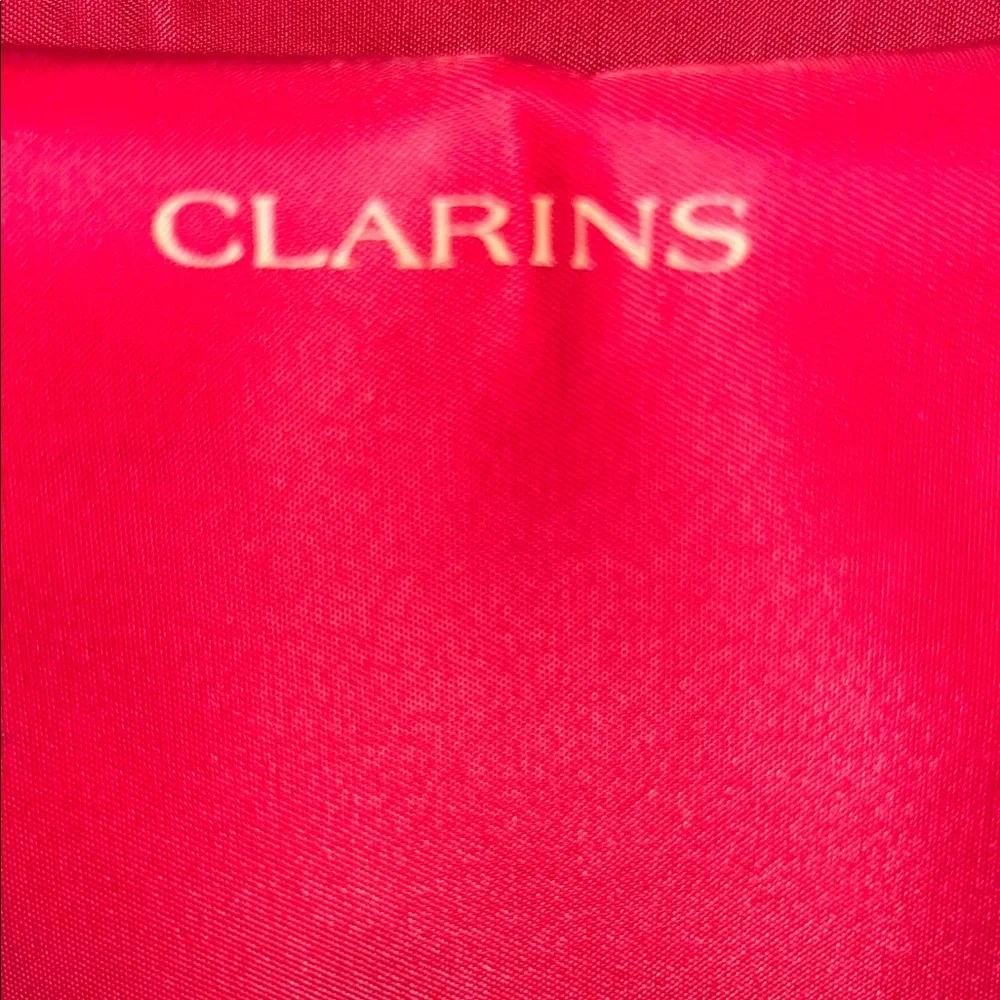 Vintage Clarins Red Bag with Tan Accents - Picture 2 of 8